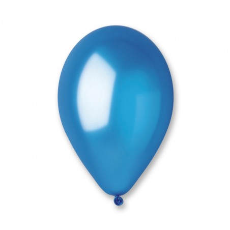 Blue metallic balloon - 30cm