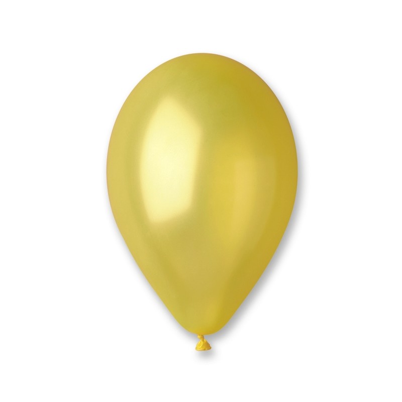 Yellow metallic balloon - 30cm
