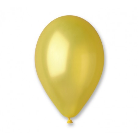 Kollane metallik õhupall - 30cm
