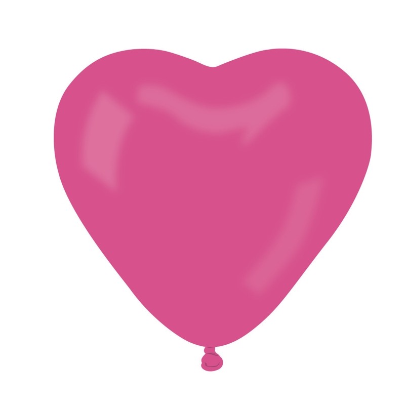 Balloon dark pink heart (25cm)