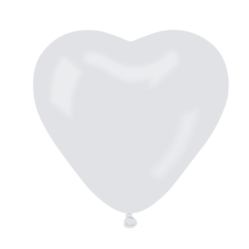 Balloon white heart (25cm)