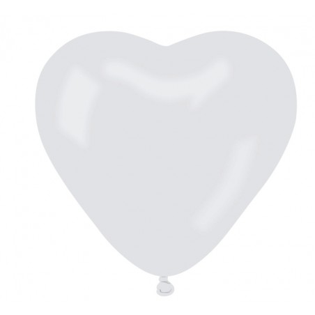 Balloon white heart (25cm)