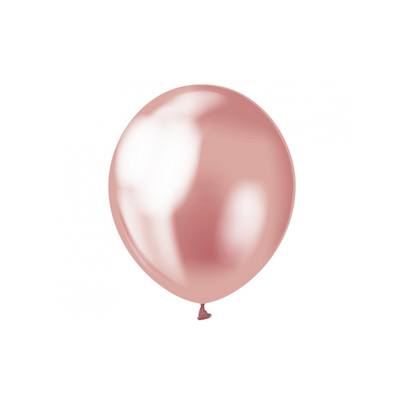 Roosa kroomläikega  õhupall - 30cm