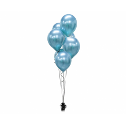 Blue balloons with chrome...