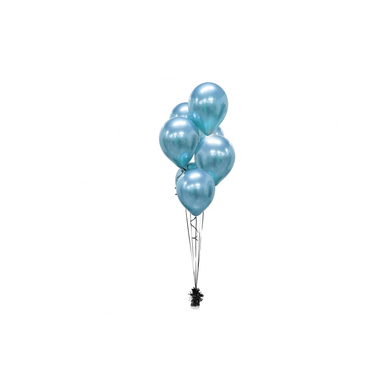 Blue balloons with chrome sheen - 30cm(7)