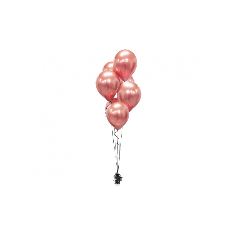 Roosad kroomläikega  õhupallid - 30cm(7)