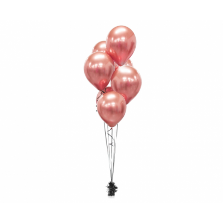 Roosad kroomläikega  õhupallid - 30cm(7)