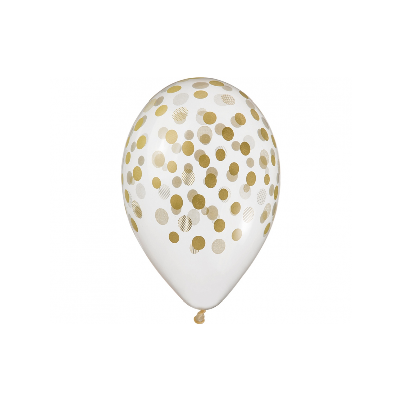 Golden Confetti Balloons 13"/33cm(5)