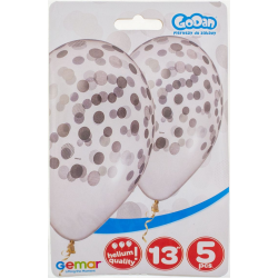 Silver Balloons 13"/33cm(5)