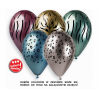 Animal patterned chrome balloons - 33cm(5)
