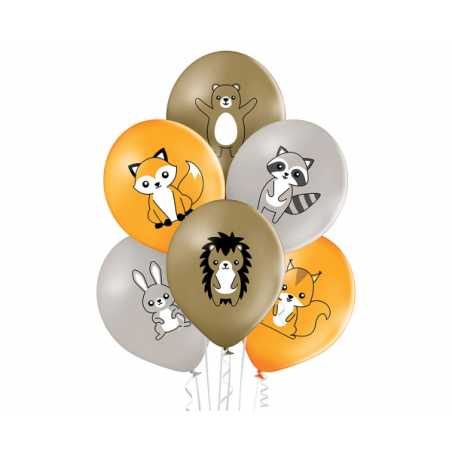 Balloons with forest animals 30cm(6)