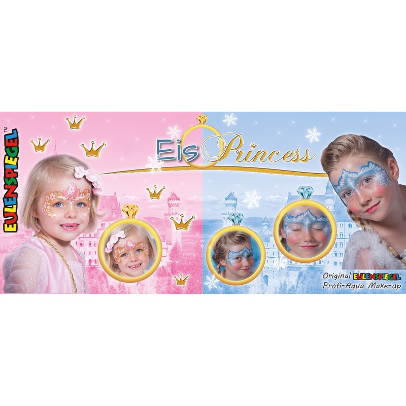 Face and body painting set in a metal box 12pcs - Princess