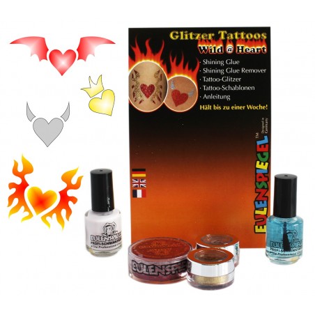 Glitter tattoo komplekt "Südamed" Glitter tattoo komplekt "Südamed"