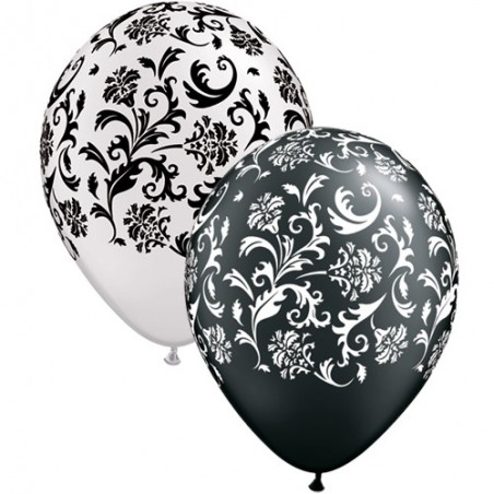 Ornamendid must/valge 11"/28cm (25) Ornamendid must/valge 11"/28cm (25)
