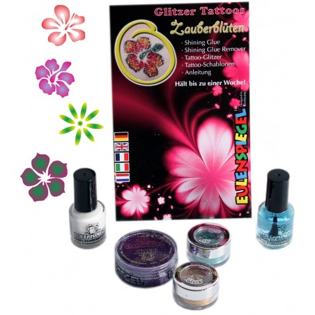 Glitter tattoo komplekt "Lilled" Glitter tattoo komplekt "Lilled"